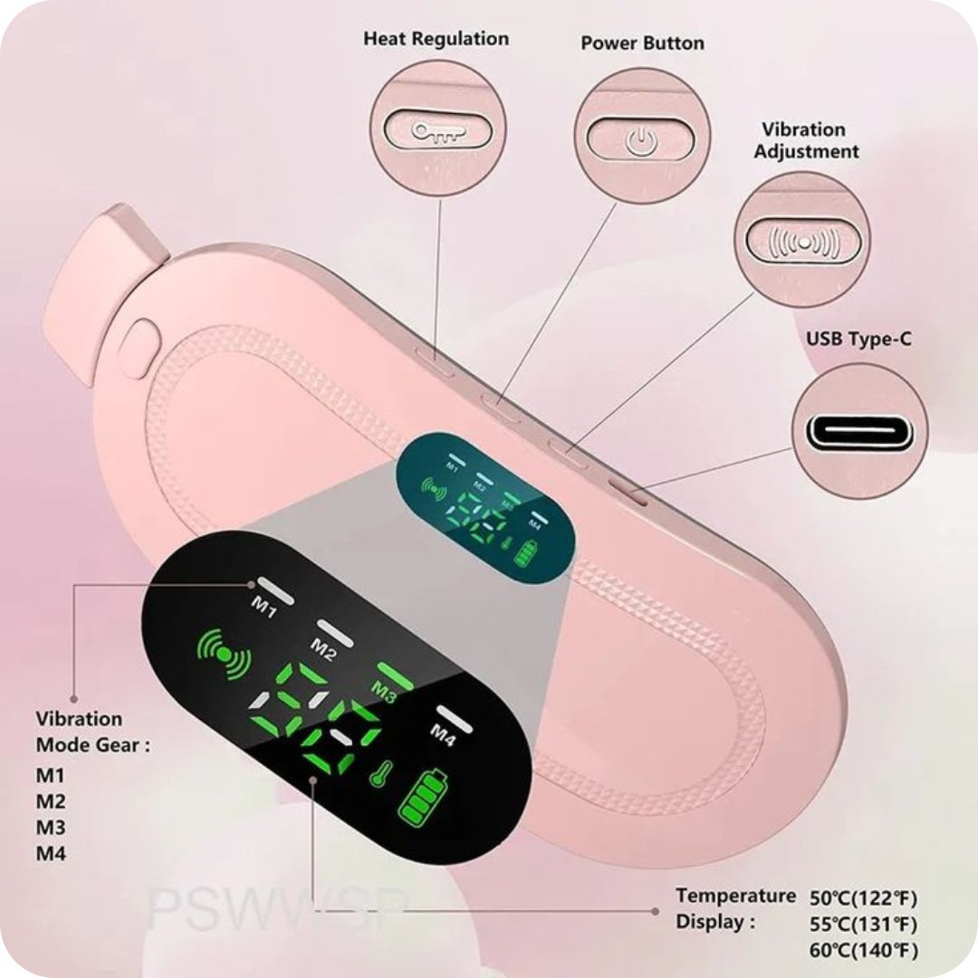 CrampEase™ | Portable Heating Cramp Massager